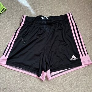 ADIDAS black and pink original style soccer shorts